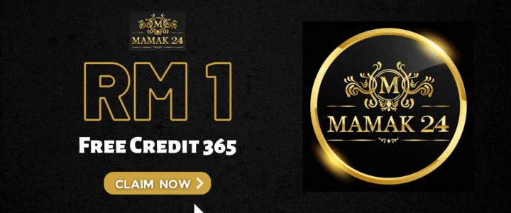 Mamak24 - RM1 Free Credit 365 Days Banner