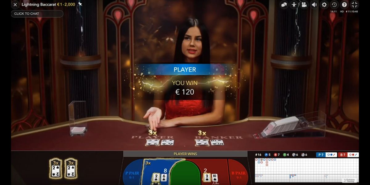 Lightning Baccarat - Gameplay 3 - Mamak247