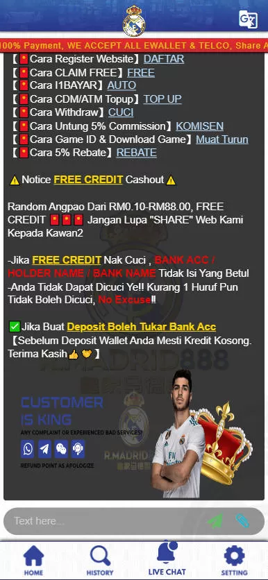 Mamak24 - Realmadrid888 Casino - Livechat - mamak247