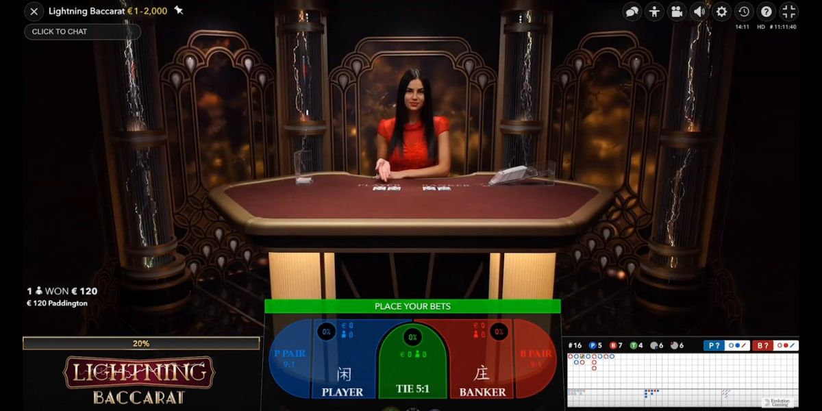 Lightning Baccarat - Gameplay 1 - Mamak247